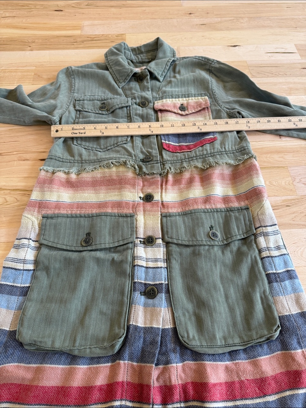 Free People Arizona Sunset Maxi Jacket Green-Boho-Southwestern-S-New - Picture 4 of 7